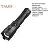 LED Flashlight Super Bright Digital Display IPX65 Waterproof Rechargeable Zoomable Outdoor Emergency Use Tactical Torch Light