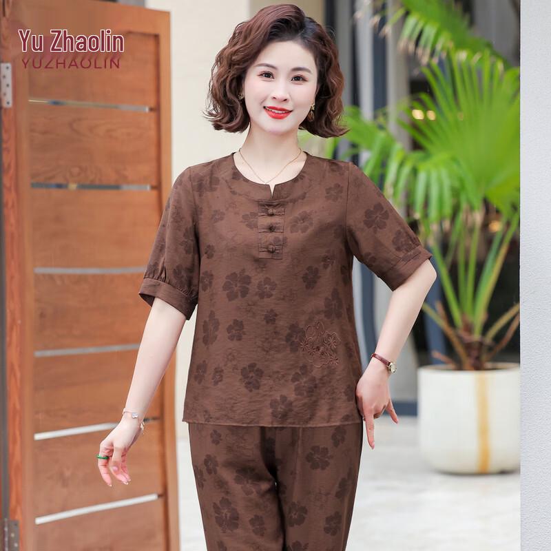 

YUZHAOLIN Women s Summer Embroidered Two-Piece Set XL