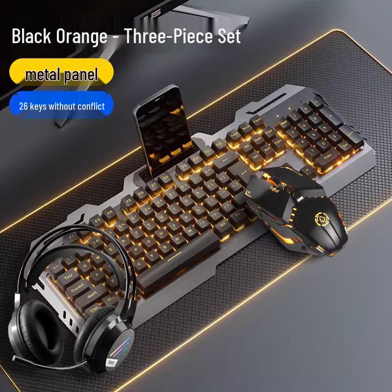 Maverick Mechanical Gaming Keyboard, Mouse, and Headset Set - Wired Esports Peripherals.