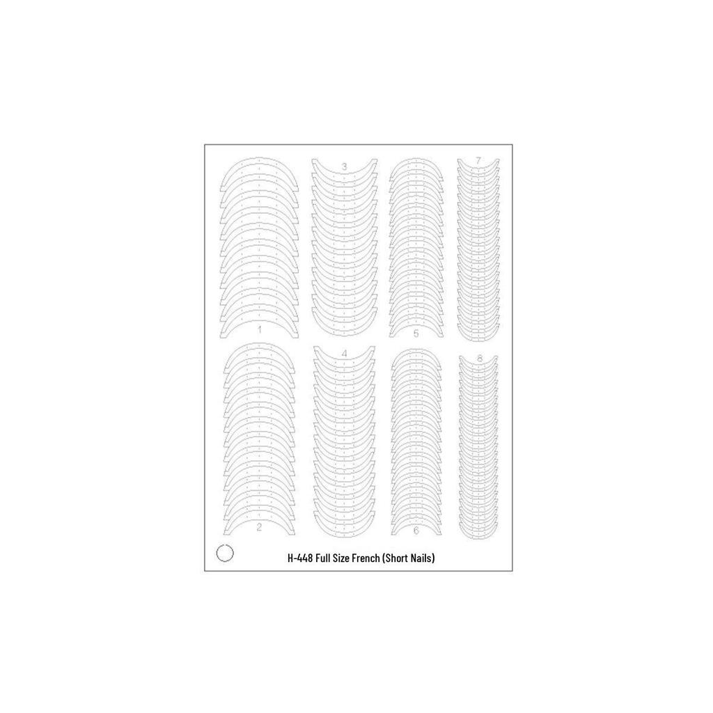 French Lace Nail Art Sticker Refill - No Curling, Multi-use, Adherent Guide Stickers for Pat-Pat Spray Painting.