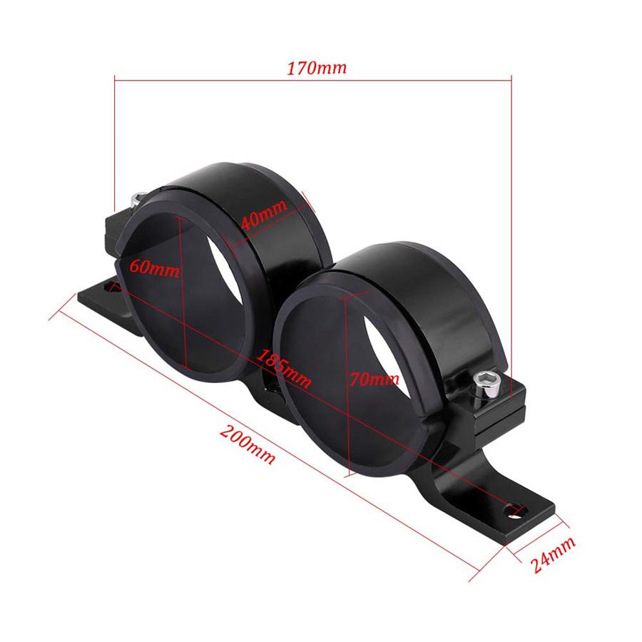 1 Pcs Car Aluminum Alloy Dual Fuel Pump Clamp Mounting Bracket For 70mm To 55mm