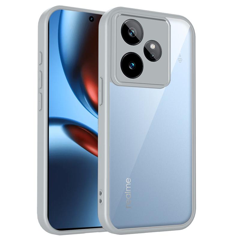 Realme GT7 5G RMX6688 Case Plating Silicone Bumper Shockproof Clear Back Cover Hard Phone Case for Realme GT7 RealmeGT7 RMX6688