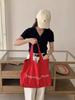 2024 Red Letter Canvas Tote: Stylish Single Shoulder Bag for Students, Commuters & Casual Use