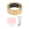 Smart Ring Sleep Fitness Tracker Pedometer Waterproof Exquisite Vibration Alert Smart Health Ring for Gift Gold 21