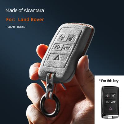 Car Remote Key Case Cover Shell for Land Rover Range Rover Sport Evoque Freelander 2 Protector Suede Alcantara Accessories