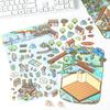 3Pcs Scenes Cartoon Landscape Sticker Pack Forest Village DIY 3D Stickers Cabin Scene Pocket Birthday Gift for Kid Child Student