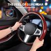 3Pcs 38Cm Carbon Fiber Car Steering Wheel Cover Non-Slip Protective Cover Segmented Car Styling Accessories For 99% Car