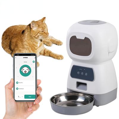 3,5l automatické krmítko pro kočky WiFi Smart Swirl Pomalé krmítko pro psy s hlasovým záznamníkem Velkokapacitní dávkovač krmiva pro kočky