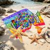 Custom Name Personalized Game Rainbow Friends Print Beach Towel, for Trip Camping Beach Party Home Decor, Birthday Gift for Family & Friends