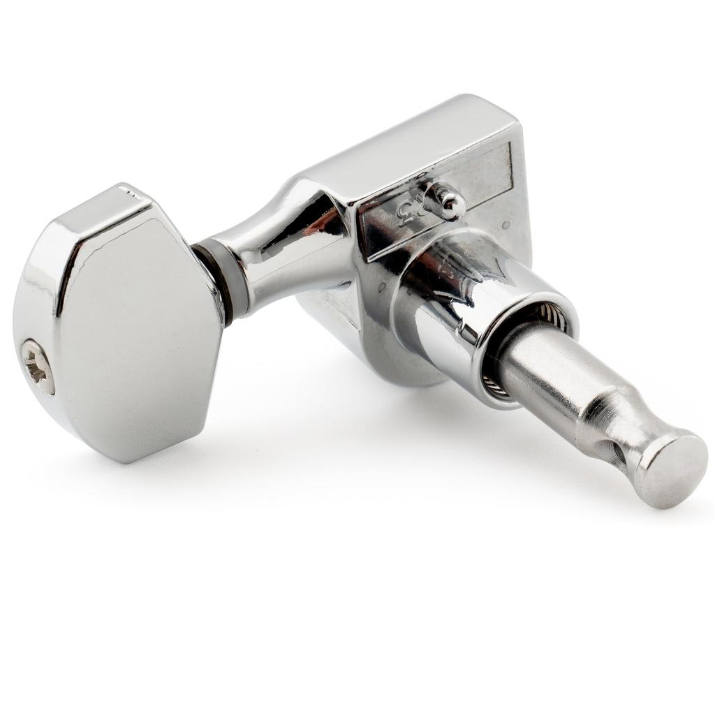 Musiclily Pro 6-Piece Single-Pin Guitar Tuners, Square, for SQ Strat/Telecaster Electric Guitars, Chrome