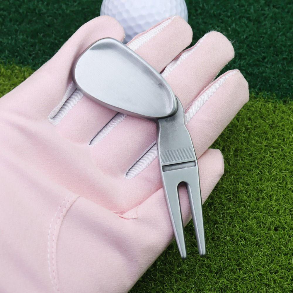 Magnetic Golf Ball Fork Spacecraft Divot Fork Golf Accessories Golf Ball Marker  Bottle Opener