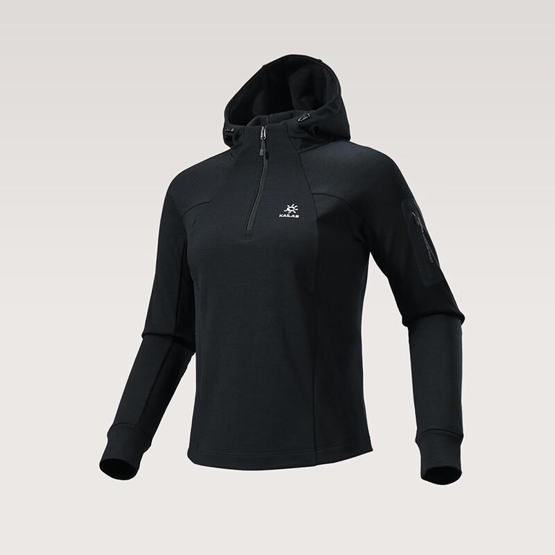 KAILAS Women's XM4 Hooded Merino Wool Half-Zip Fleece Jacket