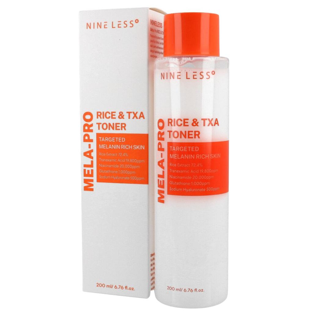 NINE LESS MELA-PRO Rice & TXA Toner 200 ml - rozjaśniający tonik do twarzy