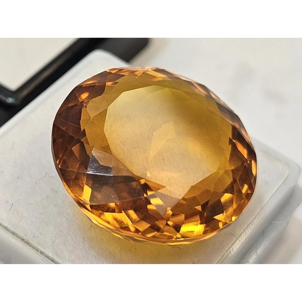 Fabulous Topaz Orange Natural Round Cut 20+ Ct Certified Loose Gemstone