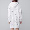 Puma Logo All Over Print Breathable Loose Casual Hooded Long Sleeve Dress Women Dresses White 531648-02