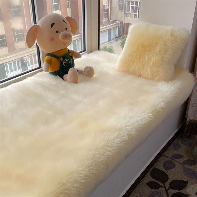 Nordic Long Pile Thickened Window Sill & Sofa Cushion, Non-slip, Imitation Wool, In Stock