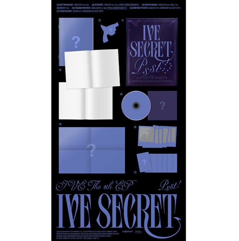 

IVE SECRET 4th Mini Album – SHH / GASP / PSST Versions Past ver
