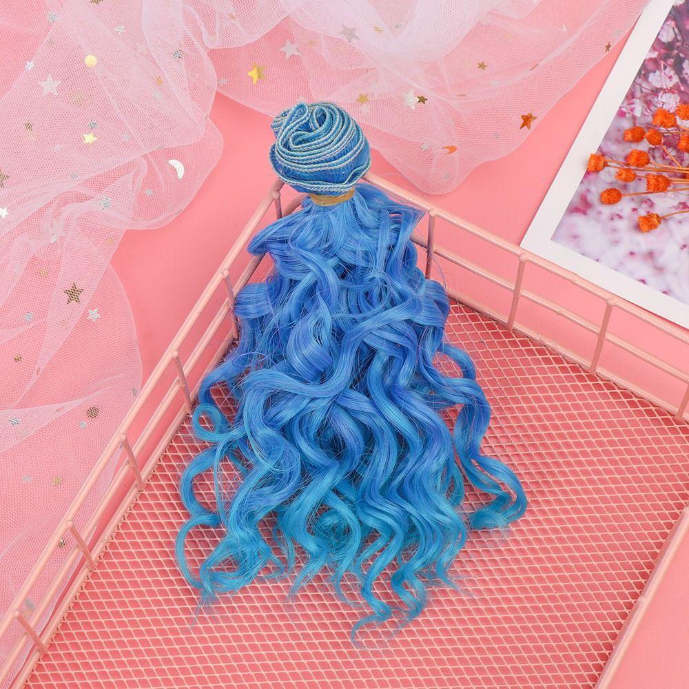 Hochtemperatur 15*100cm 1/3 1/4 1/6 Puppe Puppenhaar Puppenhaar Perücke Puppe Lockenperücken Puppenperücke