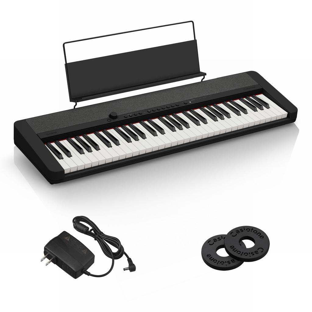 CASIO Elektronická klávesnice Casiotone BK oblíbená klaviatura s tóny, kterou můžete snadno přenášet CT-S1 (Černá) Vysoce kvalitní 61 kláves Harami-chan