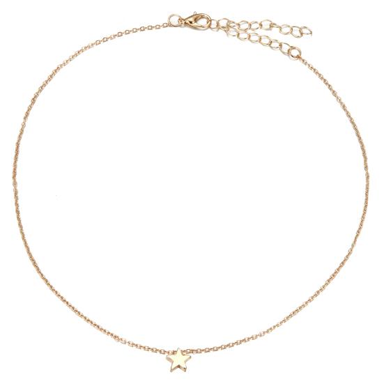 

Fashion Women Star Charm Pendant Alloy Chain Necklace Wedding Party Jewelry Gift золотистый
