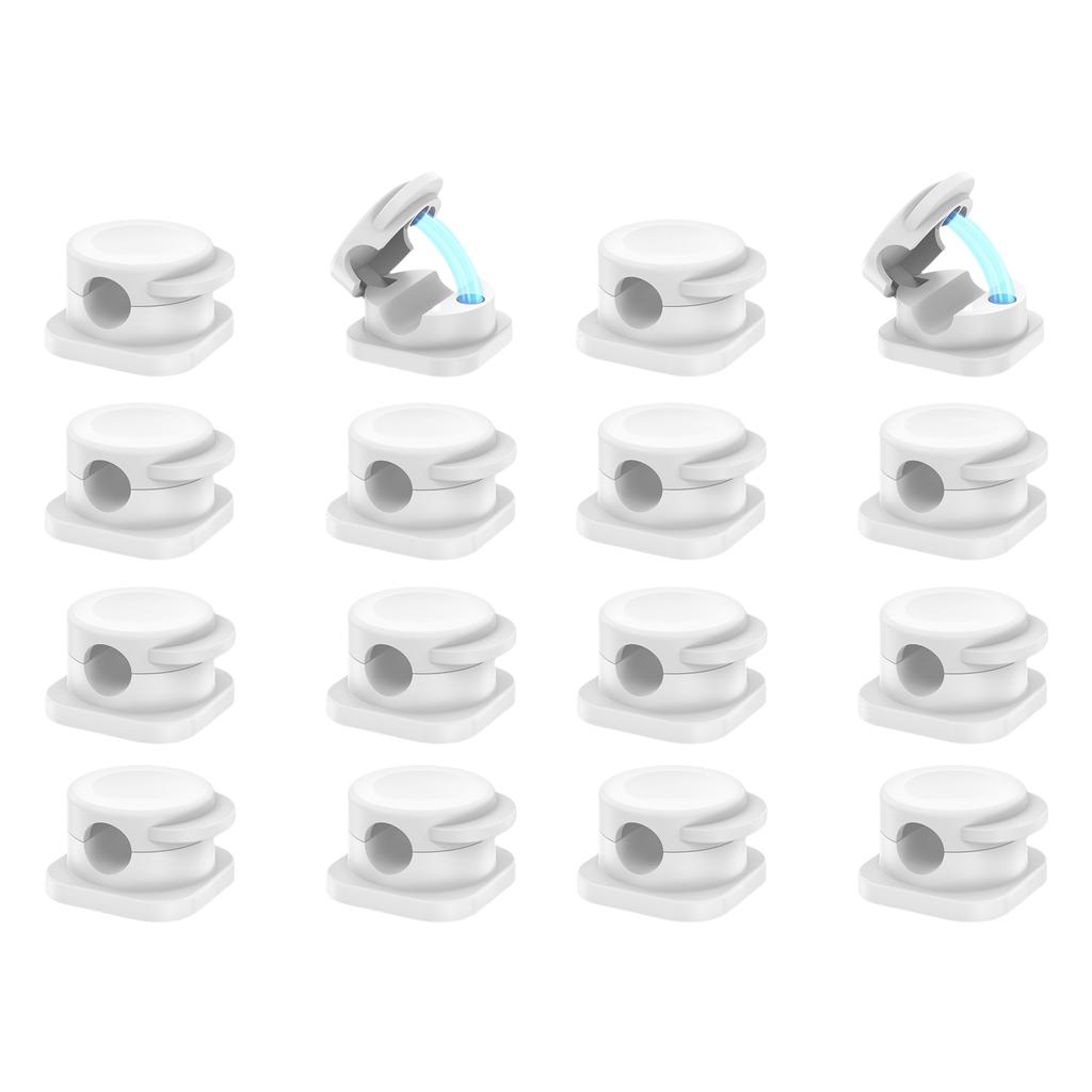 Magnetic Cord Holder Clip Desk Cable Organizers with No Traces Adhesive for Tidy Wire Management