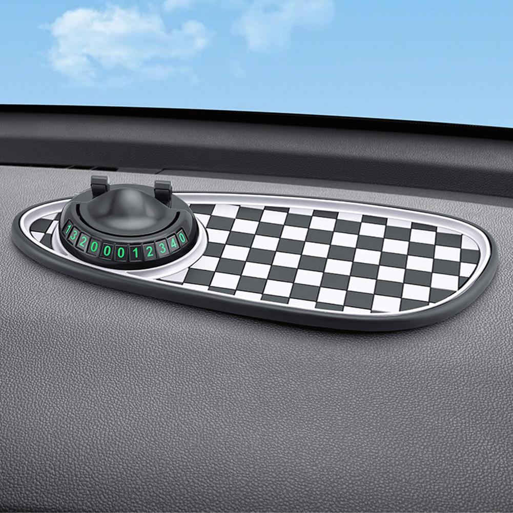 Multifunktionale Auto Anti-Rutsch-Matte mit Parknummer Auto Armaturenbrettmatte 360° Drehbarer Universeller Telefonhalter