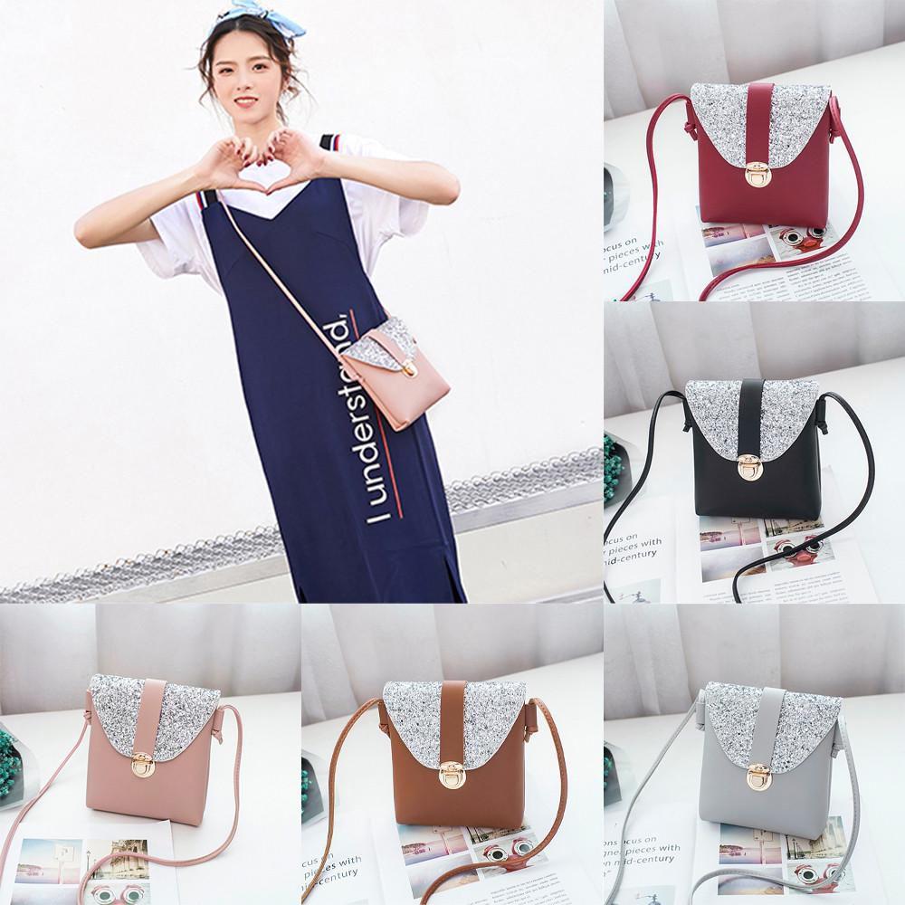 Chic Female Shoulder Bag With Sparkling Sequins And Stylish Compact Design