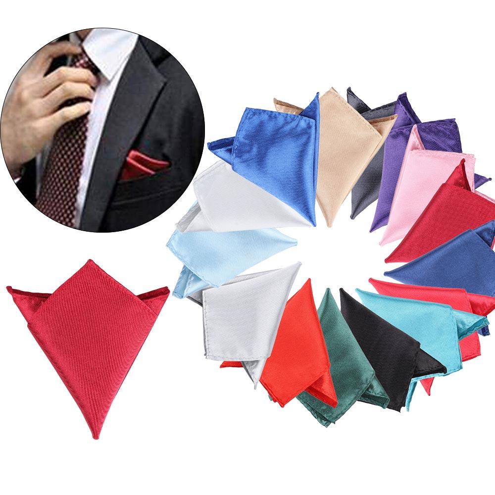 Suit Satin Plain Hanky Plain for Wedding Dress Party Solid Pocket Square Silk Hanky Handkerchief