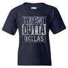 Straight Outta Dallas - Football Youth T Shirt - Navy
