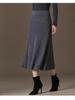 Autumn/Winter 2025 Pleated Midi Skirt - 100% Cashmere, Slimming, Solid Color, Versatile and Stylish.