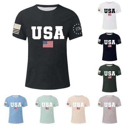 Men's Independence Day Printed T-Shirt Men's Loose Casual Short Sleeve Top