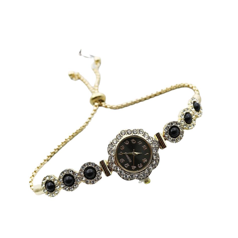 Montre Femme Calcédoine Montre Bracelet Corde à Tirer Réglage Libre Tempérament Luxe Léger Mode Montre à Quartz