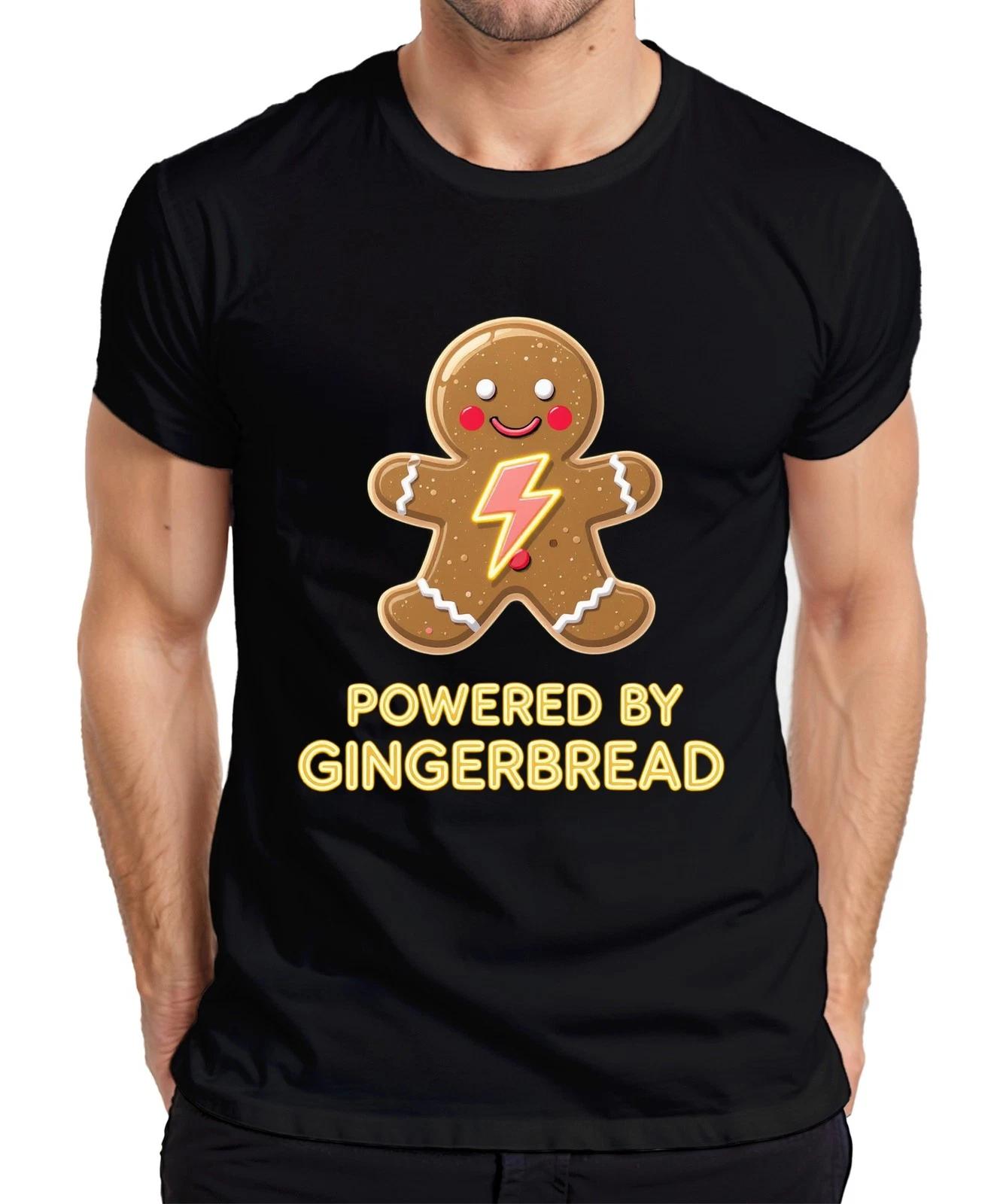 Powered by Gingerbread Weihnachten Geschenk Lebkuchen Retro funny Herren T-Shirt S