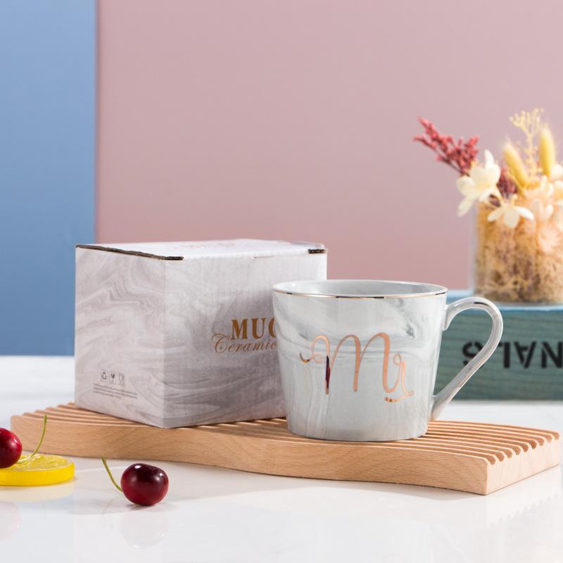 

Керамическая чашка с золотым узором, креативная мраморная чашка, офисная кофейная кружка, свадебный сувенир 301-400ml