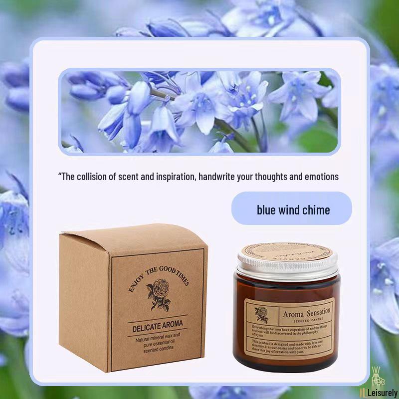 Ins Style Brown Aromatherapy Candle - Small Smokeless Plant Wax with Romantic Fragrance