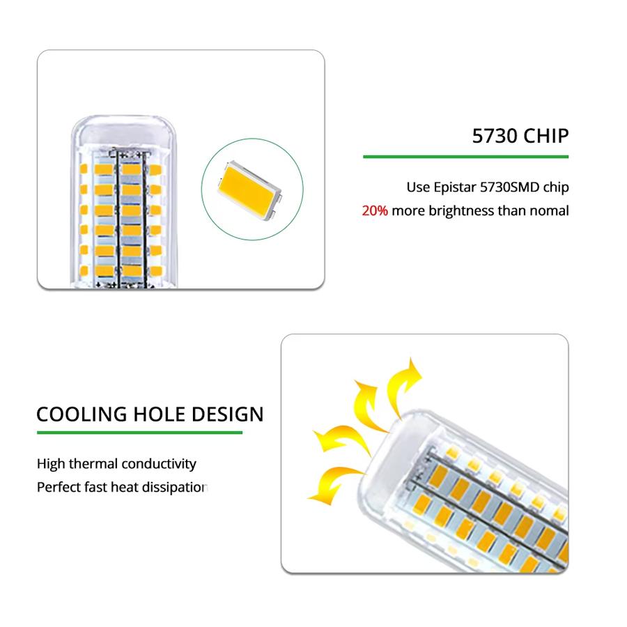 E27 LED Lamp LED SMD 5730 220V Corn Light Bulbs 36 56 72LEDs Lamparas LED Chandelie For Home Decoration Ampoule Led Light