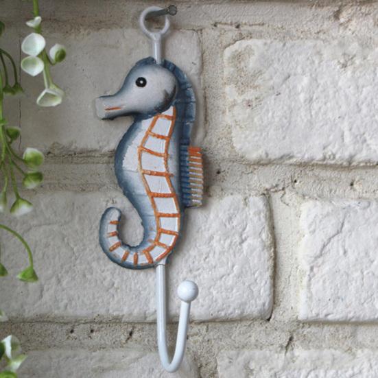 Wooden Wall Hook, Mediterranean Style Decorative Coat Hook, Sturdy Durable Wall Hanger for Home Decor Keys Umbrellas Scarves