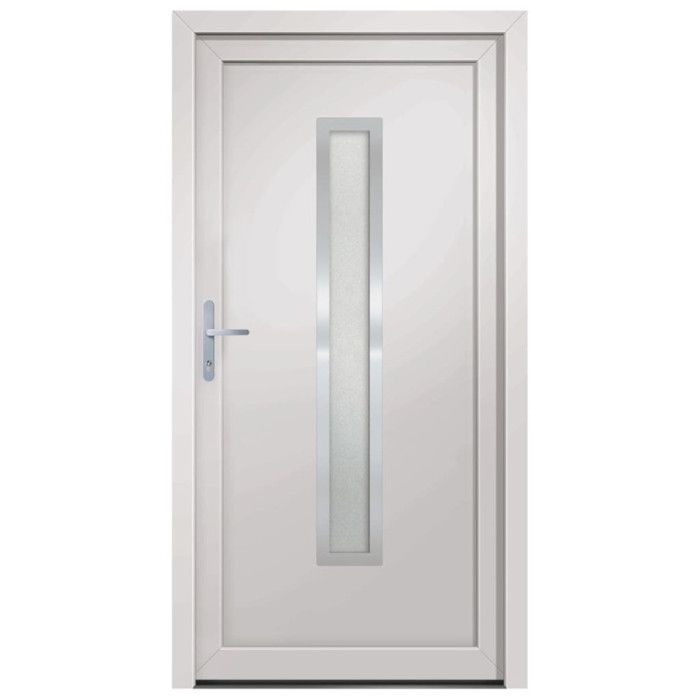 VidaXL Front Door White 88x200 Cm PVC 3187885