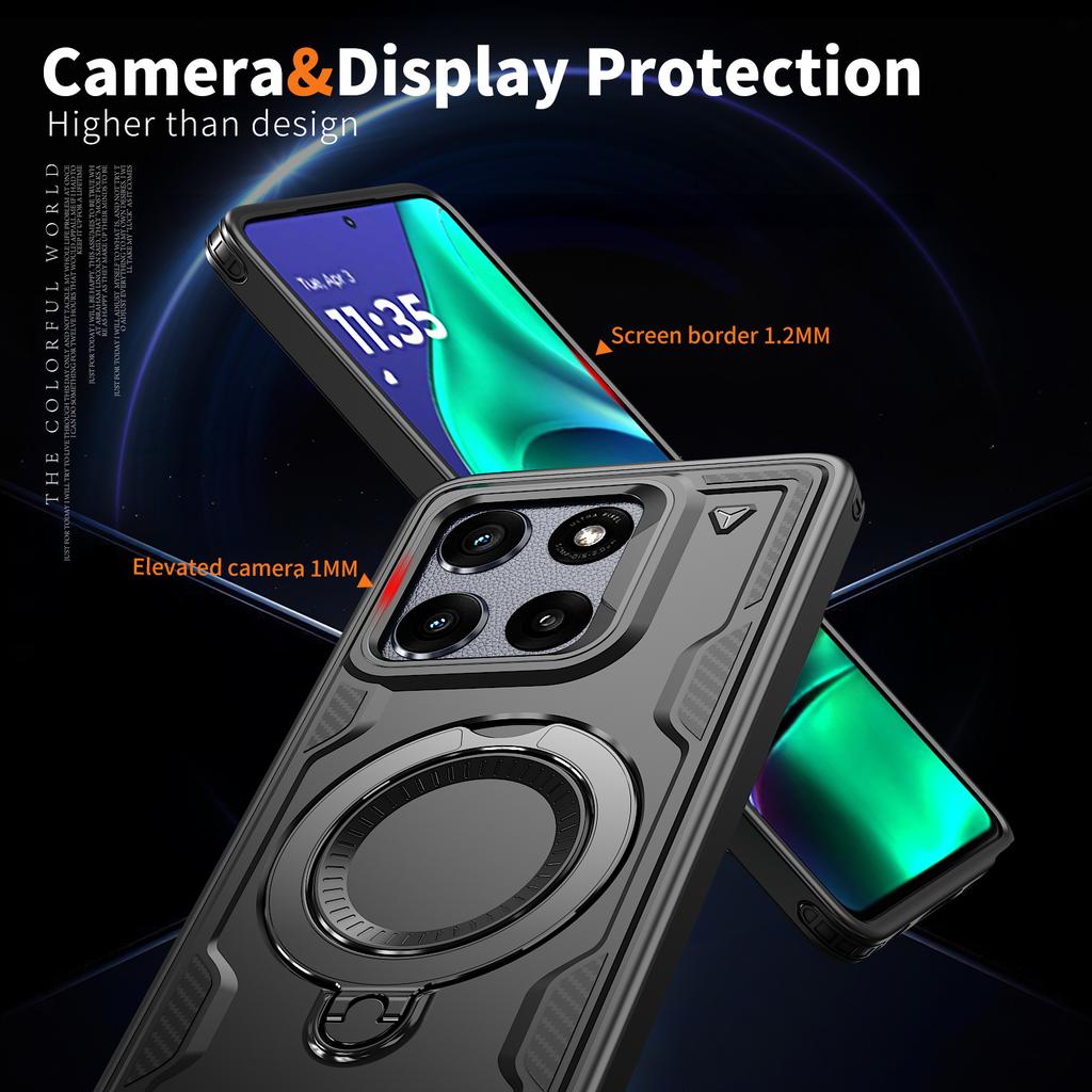 Armor Shockproof Case For Motorola Edge 60 Pro Fusion G Play 2026 Power Stylus 5G 2026 360° Rotating Magnetic Stand Back Cover