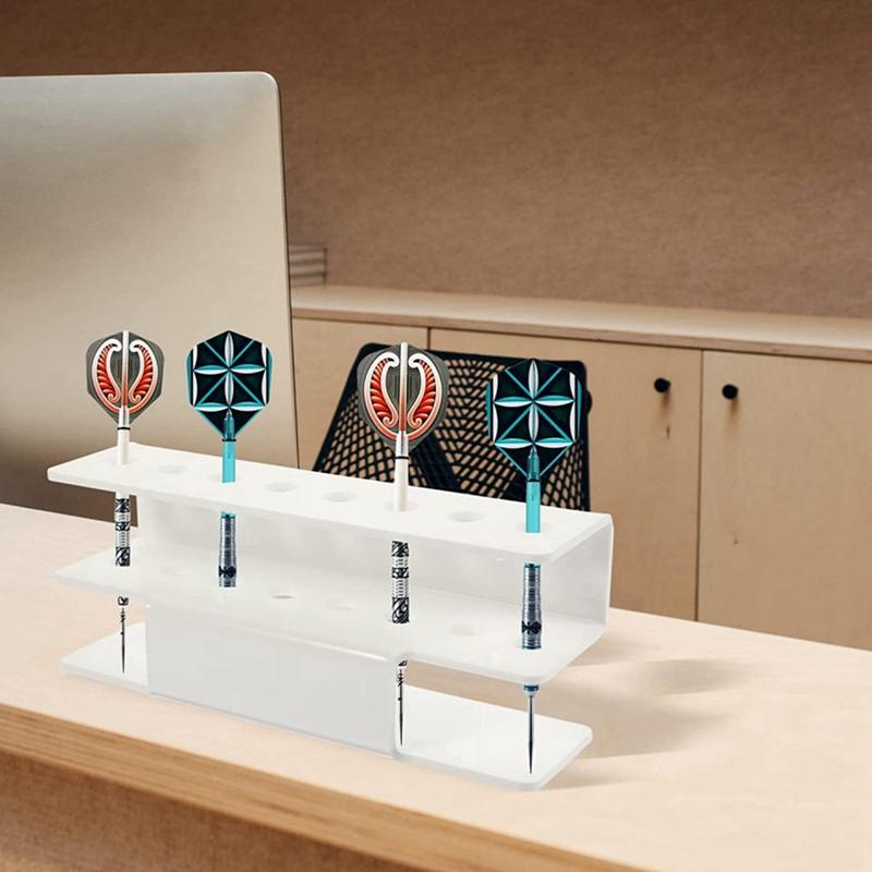Wall Mounted Indoor Dart Holder 8-Holes Acrylic Dart Display Stand Storage Rack