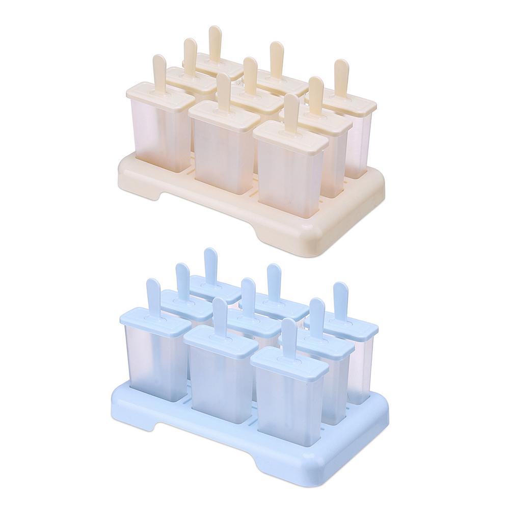 

AU Home Ice Cream Mold Popsicle DIY Tool Silicone 9-hole Mould Dessert Kitchen T