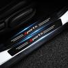 4Pcs/set Carbon Fiber Auto Car Door Plate Sill Scuff Cover Anti-scratch Sticker