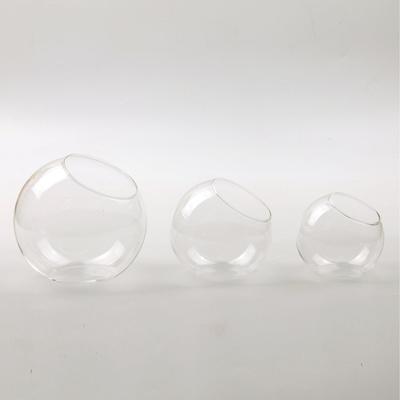 [S.T.S.G] Glass Terrarium Planter Hydroponics Pot, Round, Stylish Interior Display, Cute Plants (Set of 3, Extra Small, Small, and Medium)