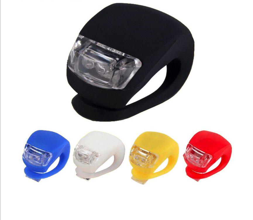 4PCS Silicone Head Front Rear Wheel LED Lights Lamp for Bike Bicycle White