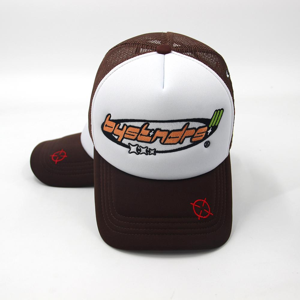 High Quality Custom Embroidered Logo Sport Truckers Cap Adult 5 Panel Mesh Embroidered Custom Trucker Hats