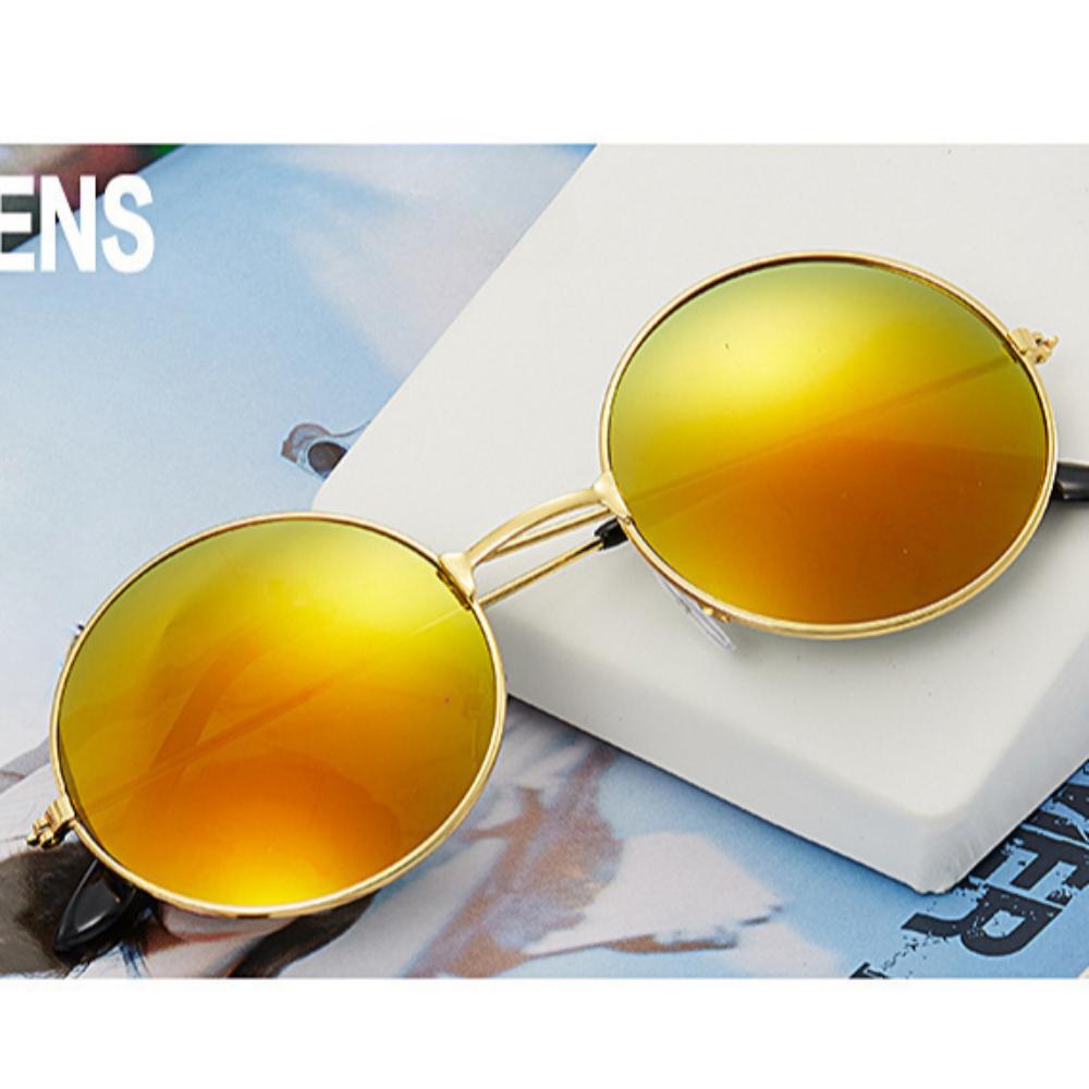 Retro Sunglasses Men's and Women's Round Prince Sunglasses Toad Glasses Color Reflective Sunglasses On the Beach Prince Glasses