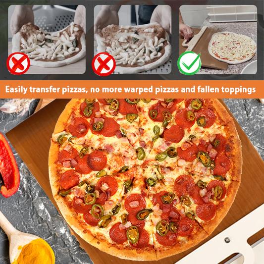 40*30cm Sliding Pizza Peel Shovel Removable Wooden Handle Pizza Spatula with Tarps Baking Tools Drop