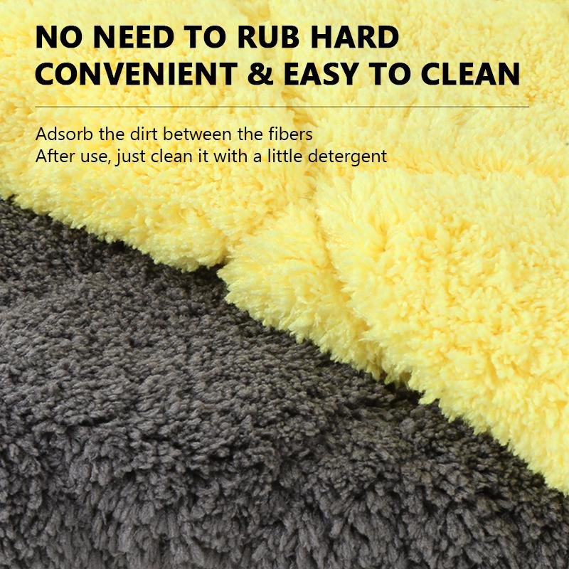 SEAMETAL 800GSM Car Microfiber Cleaning Towel Super Absorbent Drying Auto Detail Clean Towel 1PC