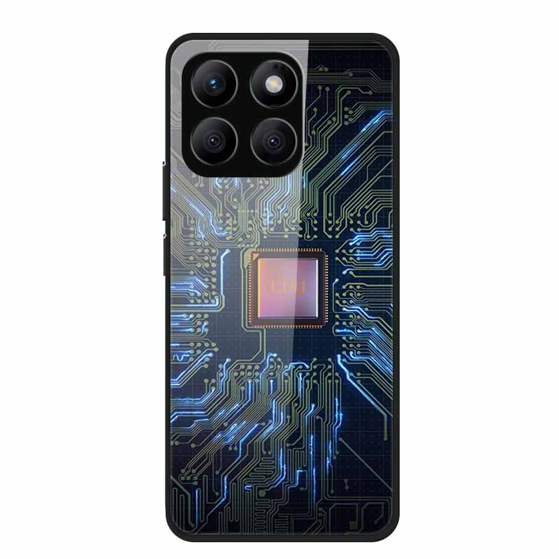 Glass Hard Back Cover For Honor X8C X8B X8 4G 5G Honor 400 Smart Phone Case Soft TPU Bumper Tempered Glass Case Coque Funda Capa