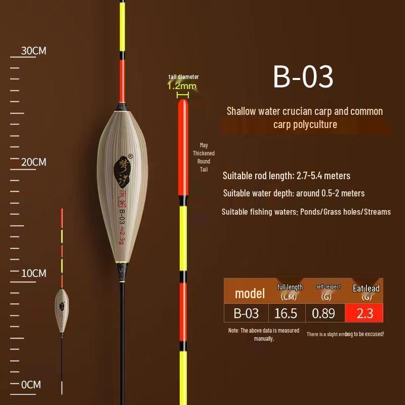 High Sensitivity Eye Black Fishing Float: Super Eye-Catching, Thickened Tail for Light Bite Crucian Carp Fishing